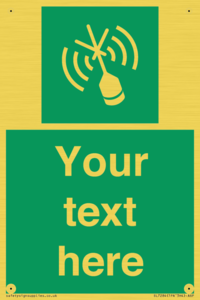 Custom sign safe condition Emergency position beacon